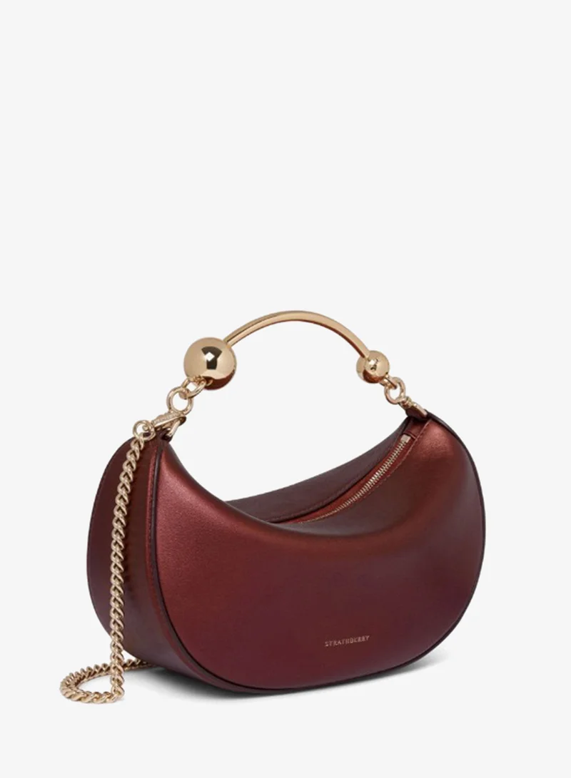 Strathberry  Leather Crescent Moon Top Handle Bag for Women | Best Price UAE